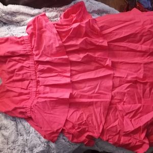 Bright pink dress with spaghetti straps